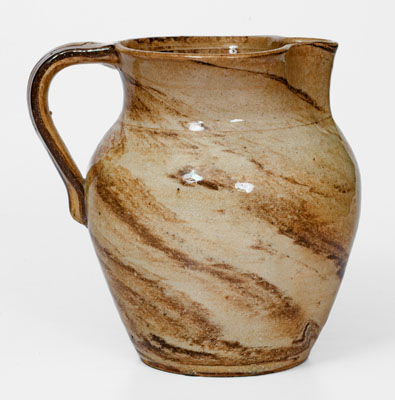 Stoneware Swirl Pitcher attrib. Propst Pottery, Vale, North Carolina, circa 1930