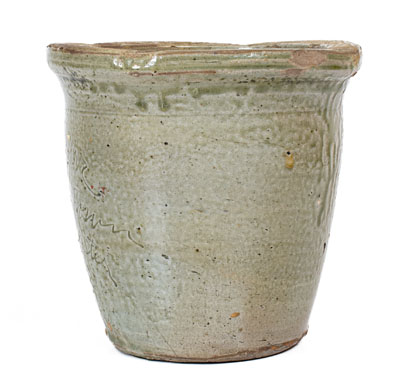 Possibly Unique Stoneware Jar w/ Elaborate Incised Inscription, Daniel Mayner at the Moses P. Harmon Pottery, Greene County, TN