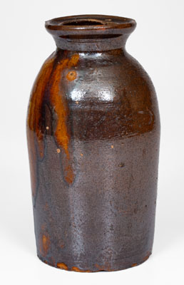 Greene County, Tennessee Redware Canning Jar, mid to late 19th century