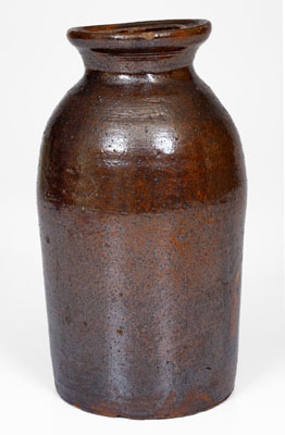 Greene County, Tennessee Redware Canning Jar, mid to late 19th century