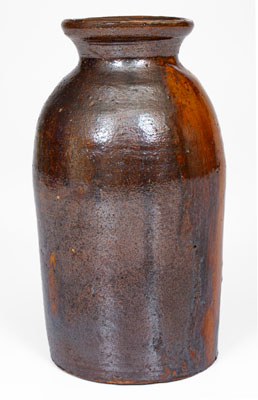 Greene County, Tennessee Redware Canning Jar, mid to late 19th century