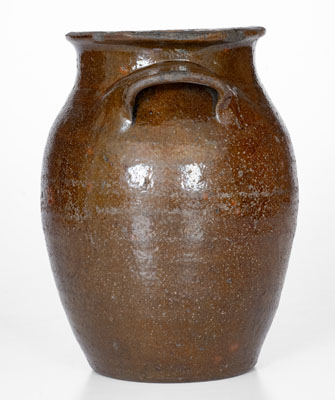 Unusual Eastern Tennessee Lead-Glazed Stoneware Jar, second or third quarter 19th century