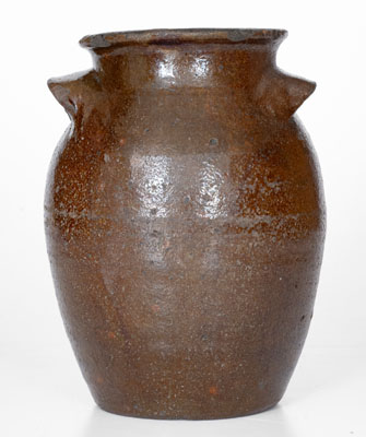 Unusual Eastern Tennessee Lead-Glazed Stoneware Jar, second or third quarter 19th century