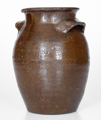 Unusual Eastern Tennessee Lead-Glazed Stoneware Jar, second or third quarter 19th century