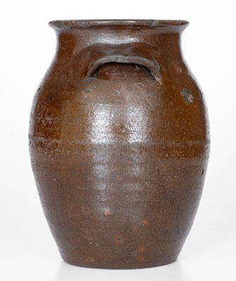 Unusual Eastern Tennessee Lead-Glazed Stoneware Jar, second or third quarter 19th century