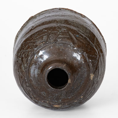 Rare PROPST POTTERY / VALE, / NORTH CAROLINA Alkaline-Glazed Stoneware Inkwell or String Holder, c1930