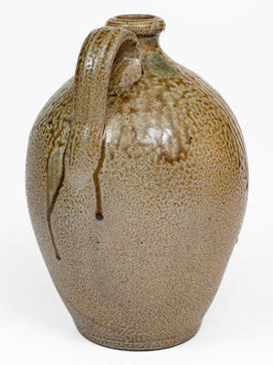 Exceptional Two-Gallon Salt-Glazed Stoneware Jug attrib. Craven Family, Randolph or Moore County, NC