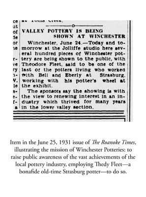 Rare WINCHESTER VA Redware Flowerpot, attrib. Theodore