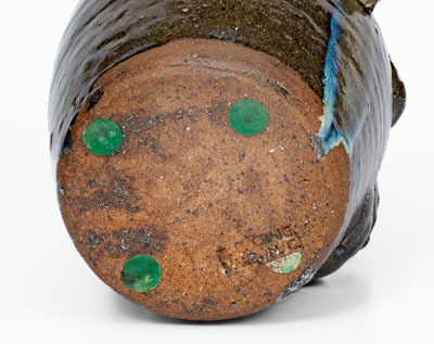 Graduated Group of Three B. B. CRAIG / VALE, N.C. Alkaline-Glazed Stoneware Face Jugs