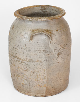 Four-Gallon Salt-Glazed Stoneware Jar Stamped JC (John Wesley Carpenter, Piper's Gap, Carroll Co, Virginia)