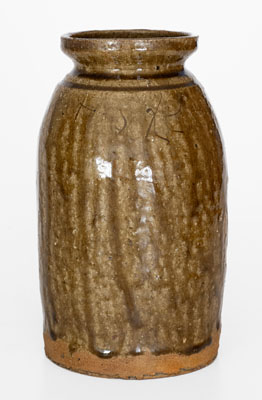 Very Rare Catawba Valley Stoneware Jar Inscribed 