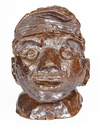 Unusual Sewertile Figure of Baseball Player, c1900-1930