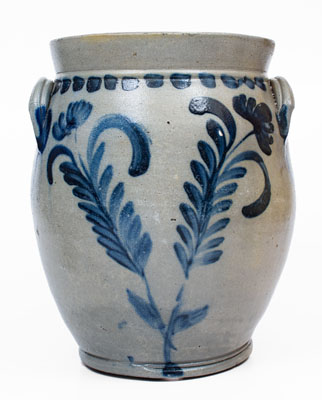 4 Gal. Remmey, Philadelphia, PA Stoneware Jar w/ Floral Decoration