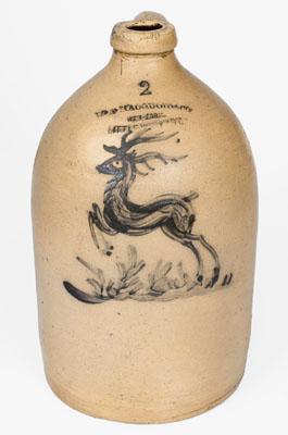 Rare WM. A. MACQUOID & CO. / NEW YORK Stoneware Deer Jug