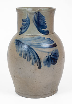 2 Gal. Baltimore, MD Stoneware Pitcher w/ Floral Decoration, c1850