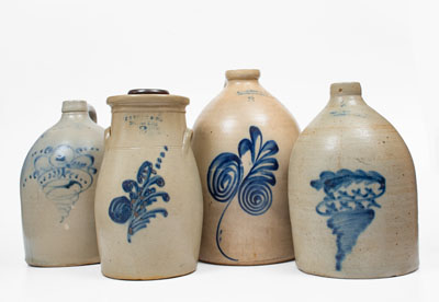 Lot of Four: New England Stoneware, circa 1875
