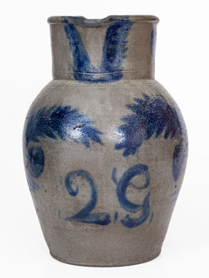 Exceptional Stoneware Pitcher attrib. J.P. Schermerhorn, Richmond, VA