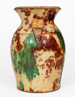 Scarce Multi-Glazed Redware Urn, attrib. Eberly, Strasburg, VA, circa 1890
