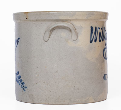 Elmira, NY Advertising Crock w/ Bird Decoration attrib. Fulper, Flemington, NJ