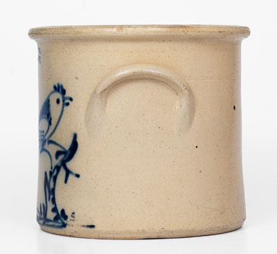 J. & E. NORTON / BENNINGTON, VT Stoneware Crock w/ Bird-on-Stump