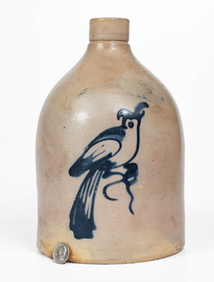 NEW YORK STONEWARE CO. / FORT EDWARD, NY Stoneware Bird Jug