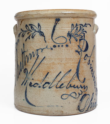 Rare "Whittmore, Robinson & Co. / Middlebury / Ohio" Stoneware Jar