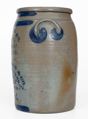 Rare Cumberland, MD Advertising Jar by James Hamilton (Greensboro, PA)