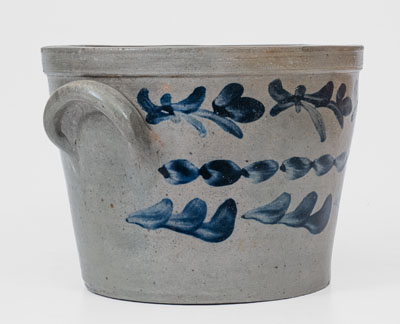 Attrib. J.H. Miller / Brandenburg, Kentucky Stoneware Pail-Shaped Crock