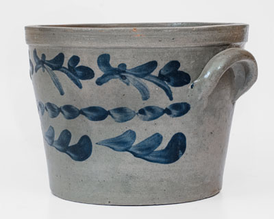 Attrib. J.H. Miller / Brandenburg, Kentucky Stoneware Pail-Shaped Crock