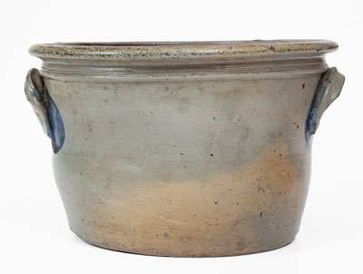 Unusual Western PA or WV Stoneware Bowl w/ Elaborate Stenciled Decoration