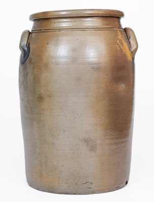 Four-Gallon Western PA Stoneware Jar w/ Elaborate Freehand Decoration