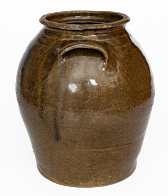 Scarce L. MILES (Edgefield District, SC) Stoneware Jar w/ Wooden Lid