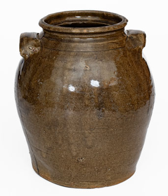 Scarce L. MILES (Edgefield District, SC) Stoneware Jar w/ Wooden Lid