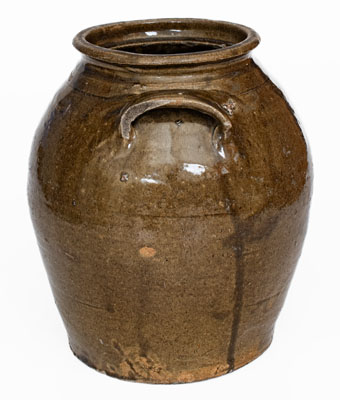 Scarce L. MILES (Edgefield District, SC) Stoneware Jar w/ Wooden Lid