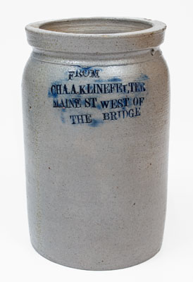 Rare York, PA Stoneware Advertising Jar, Baltimore, MD origin