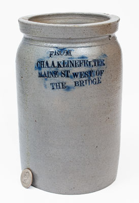 Rare York, PA Stoneware Advertising Jar, Baltimore, MD origin