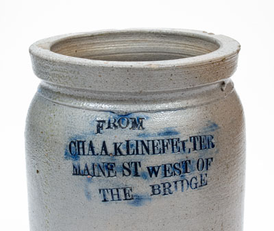 Rare York, PA Stoneware Advertising Jar, Baltimore, MD origin