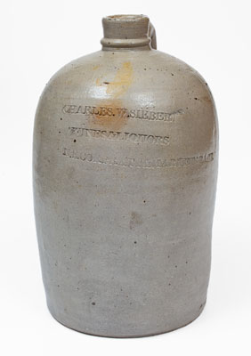 Baltimore, MD Stoneware Advertising Jug, circa 1875