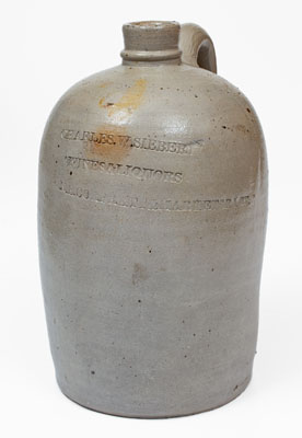 Baltimore, MD Stoneware Advertising Jug, circa 1875