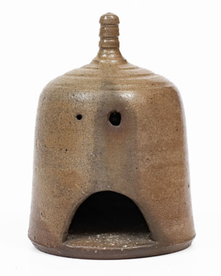 Rare Salt-Glazed Stoneware Birdhouse, American, circa 1875