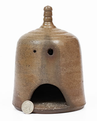 Rare Salt-Glazed Stoneware Birdhouse, American, circa 1875