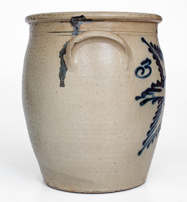 Fine T. HARRINGTON / LYONS Stoneware Jar w/ Bold Star Face Decoration