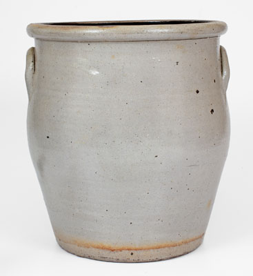 S. L. PEWTRESS & CO. / NEW HAVEN, CONN. Stoneware Jar w/ Elaborate Parrot Decoration