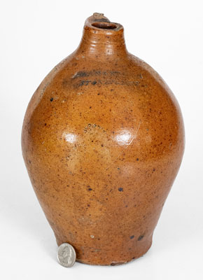 SWAN & STATES / STONINGTON (Connecticut) Ovoid Stoneware Jug