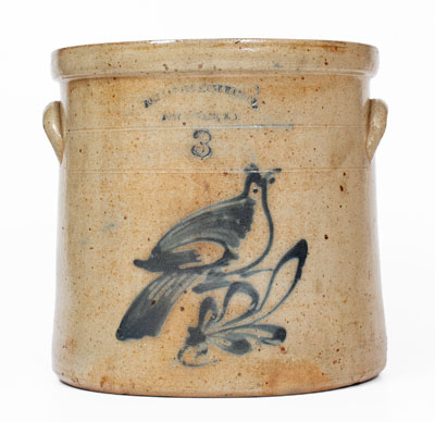 FORT EDWARD STONEWARE CO. / FORT EDWARD, NY Stoneware Bird Crock