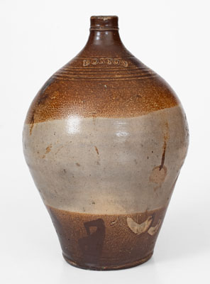 Fine BOSTON Stoneware Jug, Frederick Carpenter, early 19th century