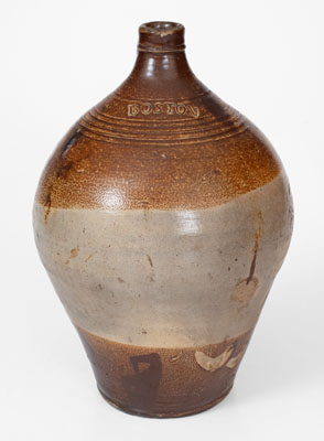 Fine BOSTON Stoneware Jug, Frederick Carpenter, early 19th century