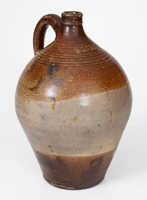 Fine BOSTON Stoneware Jug, Frederick Carpenter, early 19th century