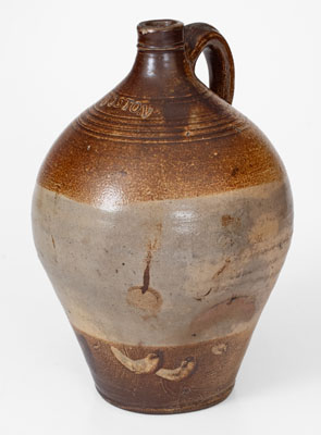 Fine BOSTON Stoneware Jug, Frederick Carpenter, early 19th century