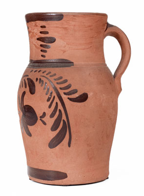 Tanware Pitcher, New Geneva or Greensboro, PA origin, circa 1885